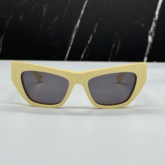 NEW BV1177S 004 BOTTEGA VENETA YELLOW GREY CAT EYE WOMEN SUNGLASSES - Picture 6 of 13